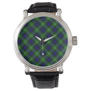 Montre Plaid vert bleu Lamont tartan