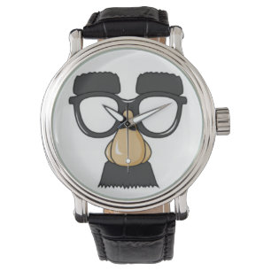 Montre Plaisanterie classique drôle en verre de moustach