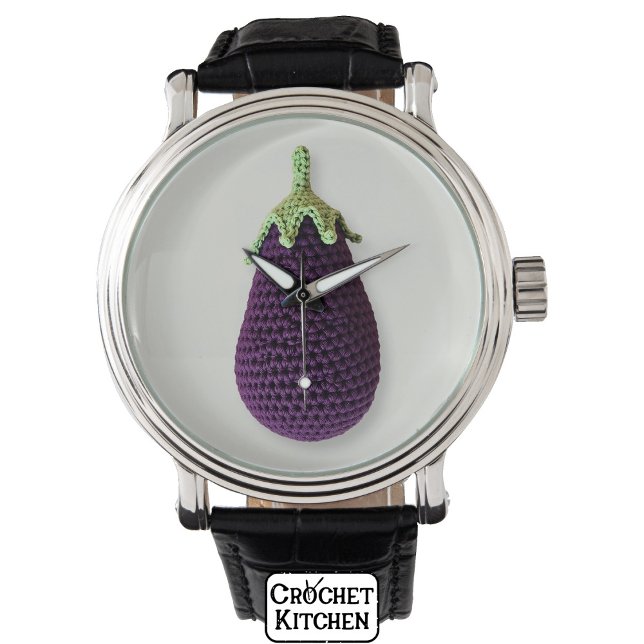 Montre Plaisir Purple Moderne Minimale Crochet Eggplant (Créateur téléchargé)