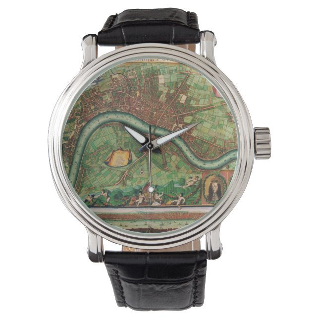 Montre Plan antique des rues de Londres par Johannes de R (devant)