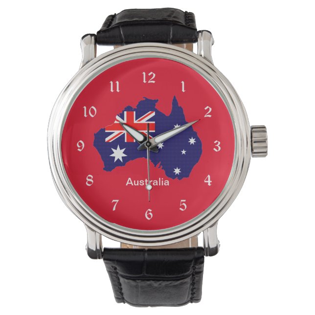 Montre Plan et drapeau de l'Australie (devant)