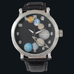 Montre Planètes du système solaire (Color Changeable) Wat<br><div class="desc">*Vous pouvez customiser librement la couleur arrière - plan de cet élément en utilisant "Edit Design".</div>