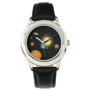 Montre Planètes du système solaire dans l'espace profond 