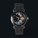 Montre Planets du système solaire<br><div class="desc">Haut en bas : Mercure,  Vénus,  Terre avec Lune,  Mars,  Jupiter,  Saturne,  Uranus,  Neptune.</div>