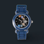 Montre Planets du système solaire<br><div class="desc">Haut en bas : Mercure, Vénus, Terre avec Lune, Mars, Jupiter, Saturne, Uranus, Neptune.</div>