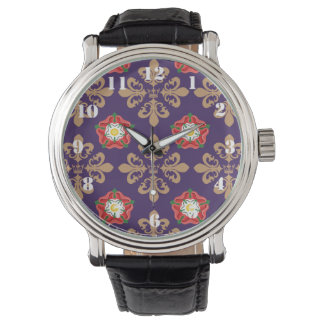 Montre Plantagenets fleur motif