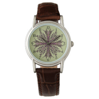 Montre Plante à œil psychédélique - Mandala botanique sur