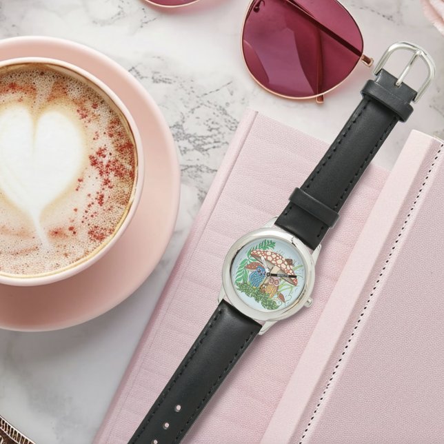 Montre Pluie de champignons de la famille de la chouette (Créateur téléchargé)