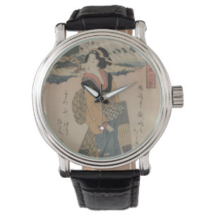 Montre Pluie de soirée à l'art vintage japonais de