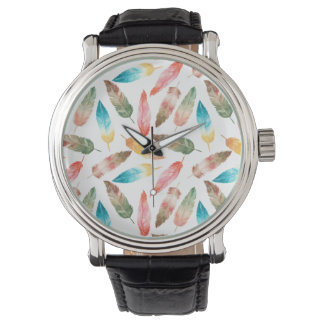 Montre Plumes de couleur