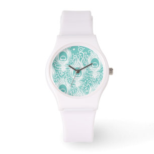 Montre Plumes douces de paon