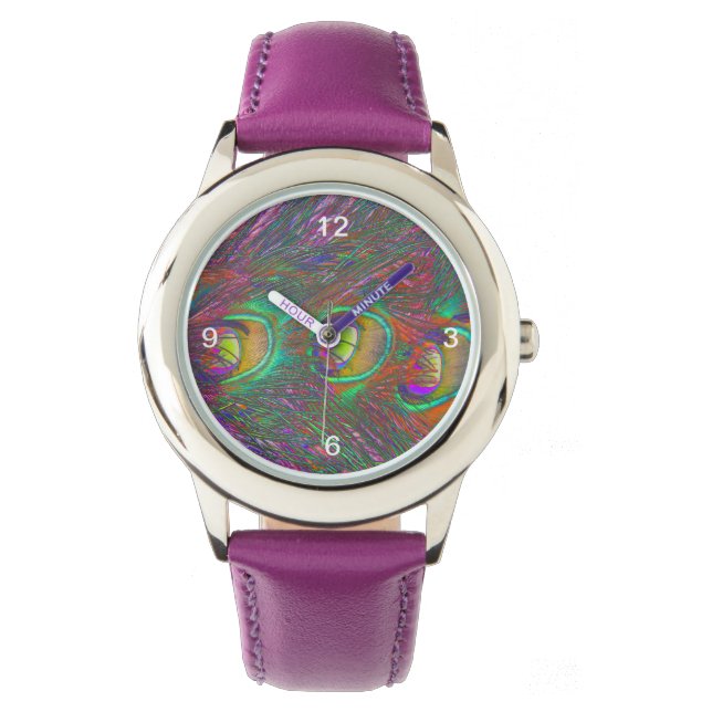 Montre Plumes Peacock Tinsel de Noël (devant)