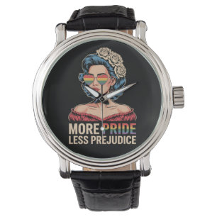 Montre Plus de fierté moins de préjugés LGBTQ Fierté Ally