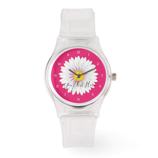 Montre Plutôt Petite Maisy Sporty Rose Silicone (Recto)