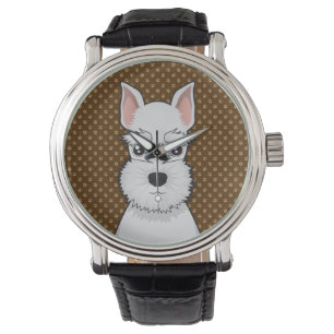 Montre Poignées de dessin de chien Schnauzer miniature
