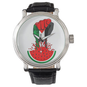 Montre Poing de résistance palestinienne sur le symbole d