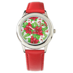 Montre Poinsettia et la couleur de l'eau de la baie saint