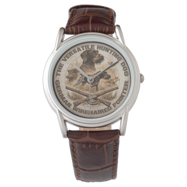 Montre Pointer à poil dur , Logo Chasseur (devant)