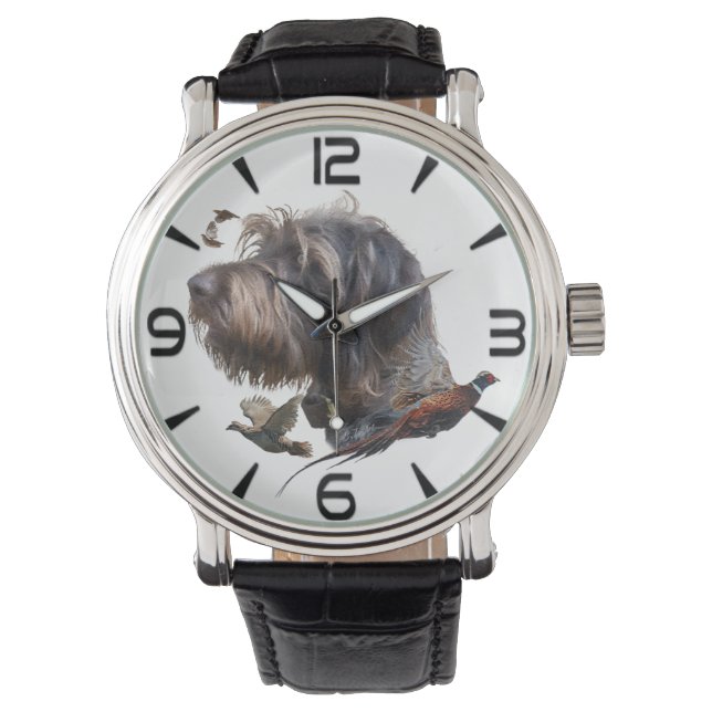 Montre Pointeur À poils durs allemand (devant)