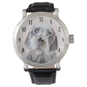 Montre Pointing à poils durs Peinture Griffon - Art Chien
