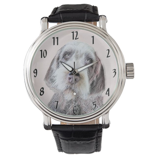 Montre Pointing à poils durs Peinture Griffon - Art Chien (devant)