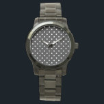 MONTRE POINTS BLANCS ROCKABILLEMENT RÉTRO NOIRS WRIST WAT<br><div class="desc">MOTIF décontracté ET DÉLICAT POUR TOUTE OCCASION,  PERSONNALISER AU STYLE DE REGARDE QUI VOUS CONVIENT</div>