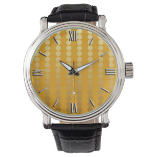 Montre Points de satin - or et moutarde