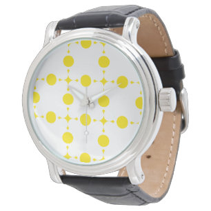 Montre Points jaunes, Motif à pois, Pois, Pointillé