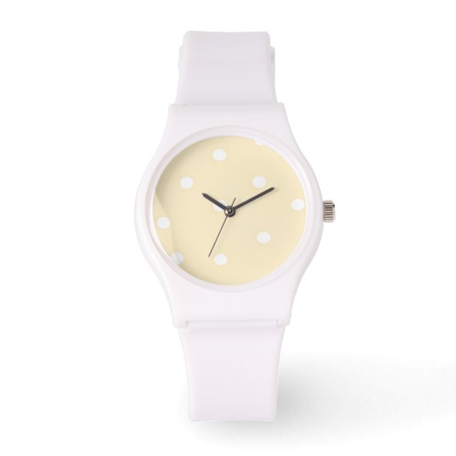 Montre Pois jaunes et blancs (Recto)