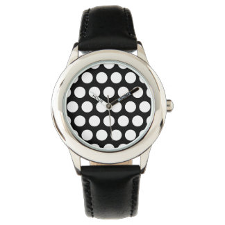 Montre Pois noirs et blancs