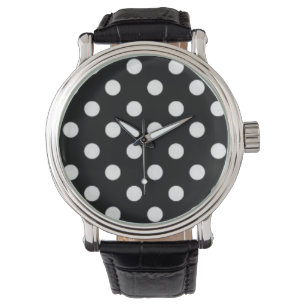 Montre Pois noirs et blancs