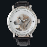 Montre Pois photo personnalisé minimaliste de conservatio<br><div class="desc">Un merveilleux souvenir d'un chien bien-aimé : cette simple montre photo minimaliste moderne et personnalisée est un cadeau idéal pour tout amoureux des animaux de compagnie. Un doux saké pour les années à venir.</div>