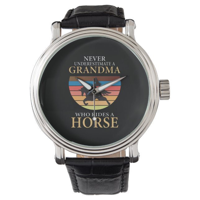 Montre Poison d'Equestrian | Never Underestimate A Grandm (devant)