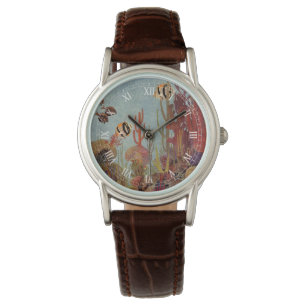 Montre Poisson-ange dans le corail, poissons tropicaux an