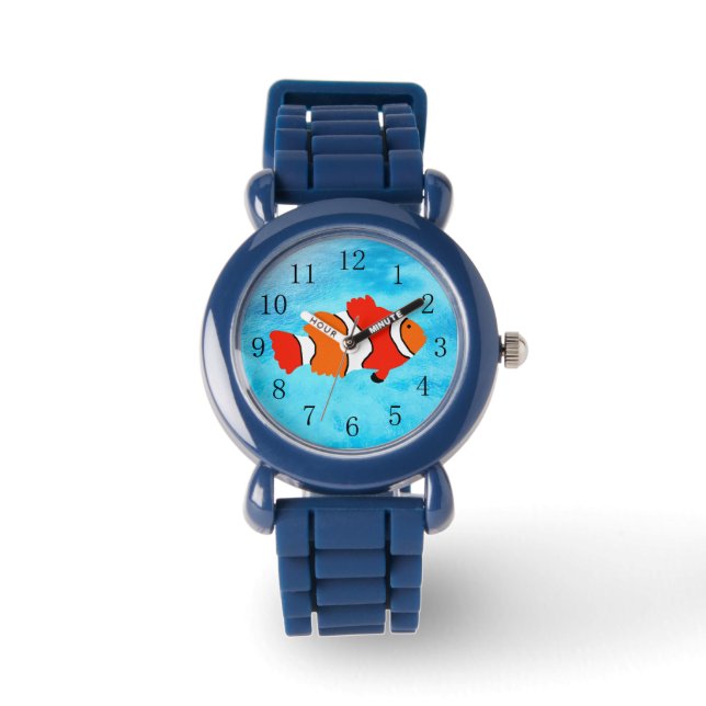 Montre Poisson clown Apprendre à raconter à l'heure (Recto)