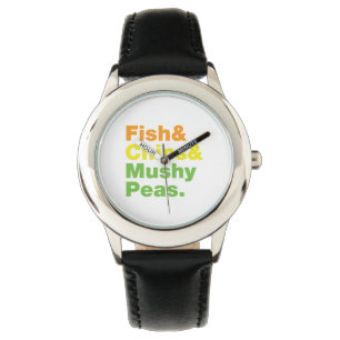 Montre Poisson & Frites & Petits Pois Écrasés.
