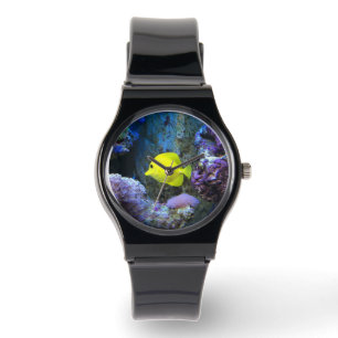 Montre Poisson jaune et corail photo