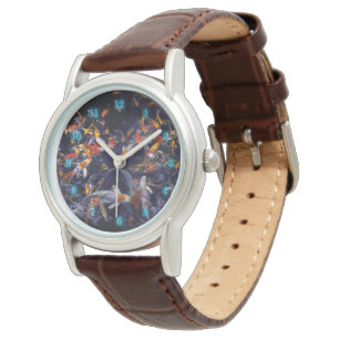 MONTRE POISSON KOI EN FLEURS