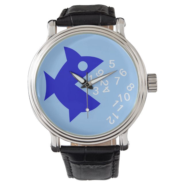 Montre poisson manger les chiffres (devant)