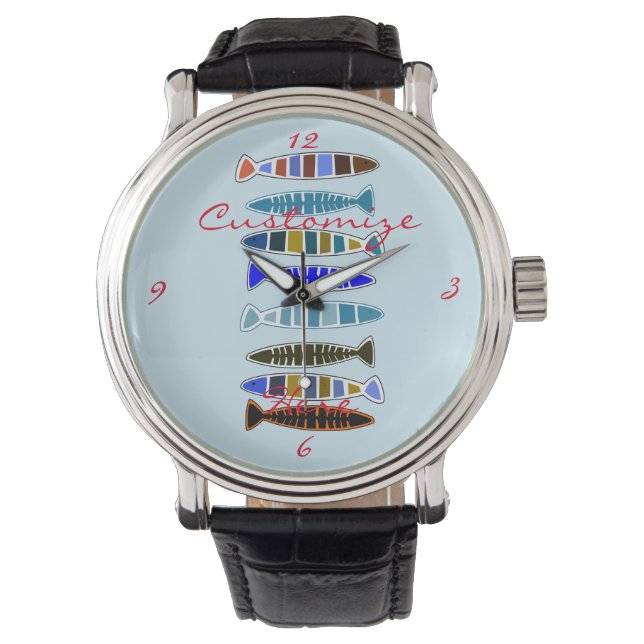 Montre Poisson rayé multicolore Thunder_Cove (devant)