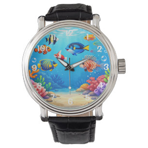 Montre Poisson tropical en boule à poissons