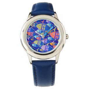 Montre Poissons colorés Poissons Fasiable Cute Multi-Col