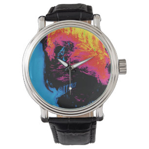 Montre poivre et plastique réduits au silence