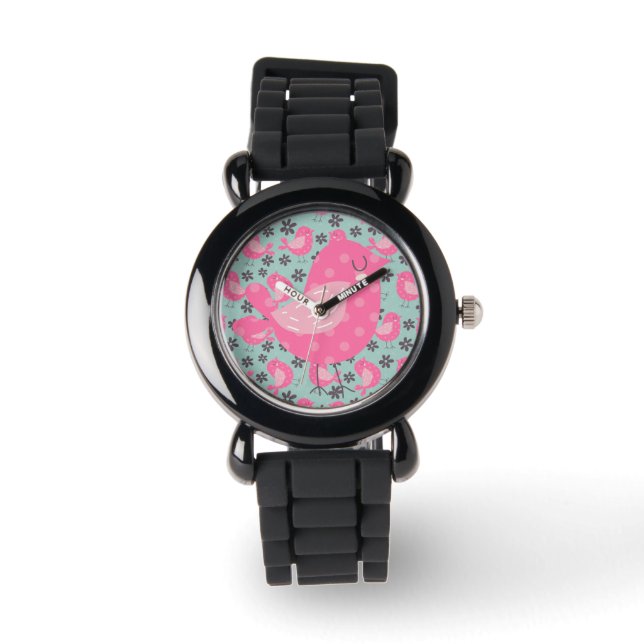 Montre Polka Dot Birds and Flowers (Recto)