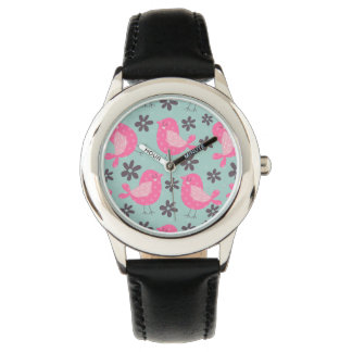 Montre Polka Dot Birds and Flowers