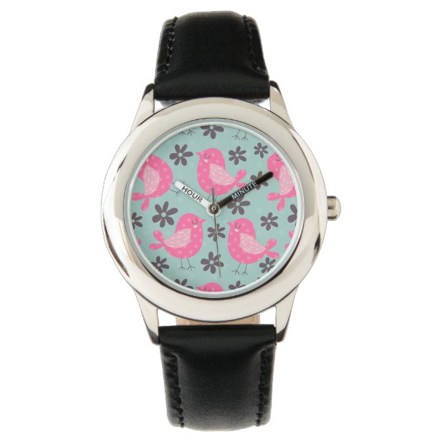 Montre Polka Dot Birds and Flowers (devant)