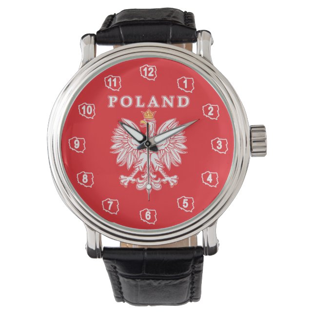 Montre Pologne avec aigle rouge polonais (devant)