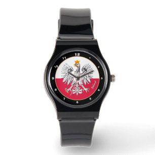 Montre Pologne, Drapeau polonais & Aigle, mode