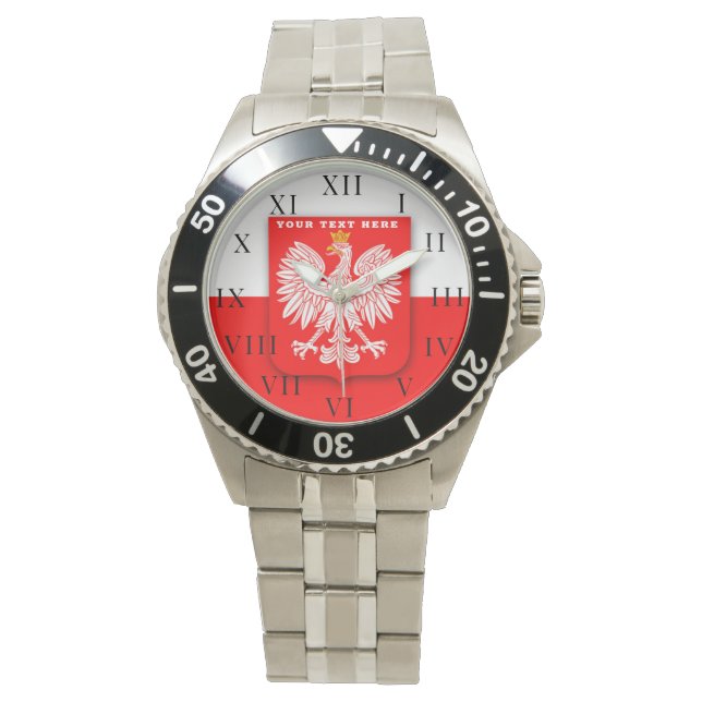 Montre Polonais Polska Polski Emblem (devant)