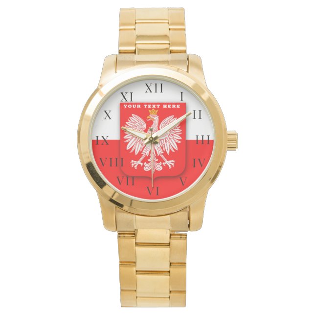 Montre Polonais Polska Polski Emblem (devant)